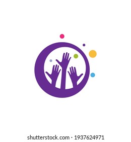 Hand care logo template vector design