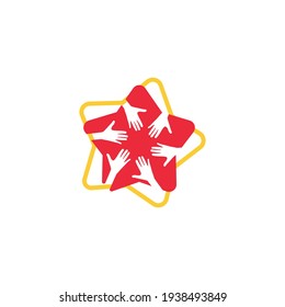 Diseño vectorial de la plantilla de logotipo de cuidado manual