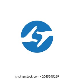 Diseño vectorial de la plantilla de logotipo de cuidado manual