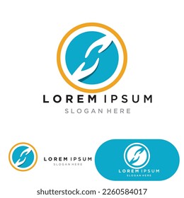 hand care logo template  vector icon business