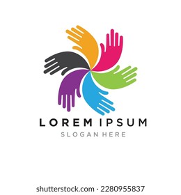 Hand care logo template vector design