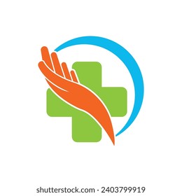 Hand care logo template vector design