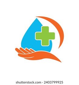 Hand care logo template vector design