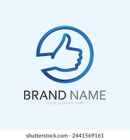 hand care logo template  vector icon business