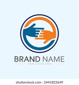 Handpflege-Logo-Vorlage Vektor-Symbol Business