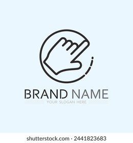 hand care logo template  vector icon business