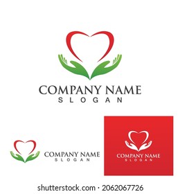 Hand care  logo vector eps10