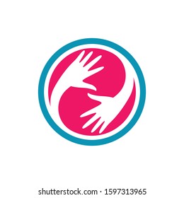 Hand care logo vector icon illustration