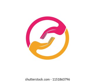 Hand care logo vector template
