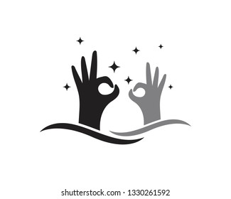 Hand care logo vector template