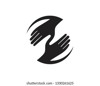 Hand care logo vector template