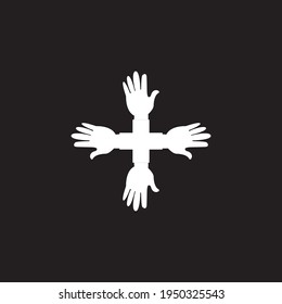 Hand care people icon vector template