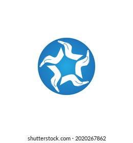Hand care people vector template illustration
