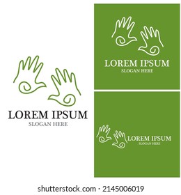Hand care people vector template illustration