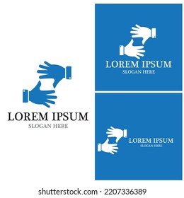 Hand care people vector template illustration