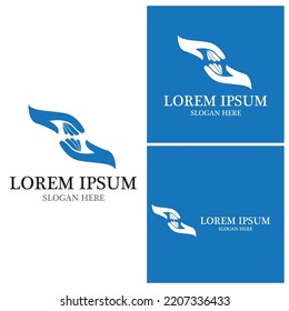 Hand care people vector template illustration