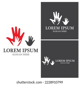 Hand care people vector template illustration