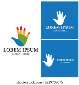 Hand care people vector template illustration