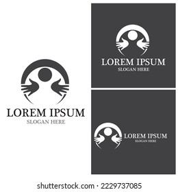 Hand care people vector template illustration