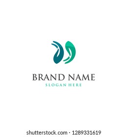 Hand Care Silhouette Abstract Creative Business Modern Logo