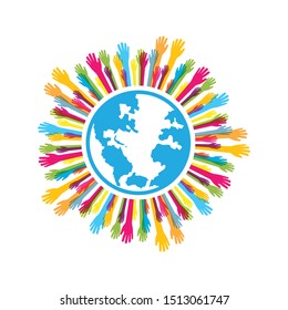 Hand care vector icon illustration design template