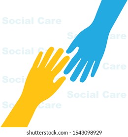 Hand care vector icon illustration design template