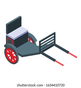 Hand carriage icon. Isometric of hand carriage vector icon for web design isolated on white background
