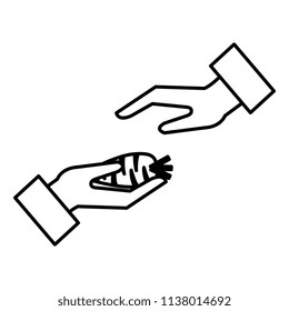 hand with carrot fresh