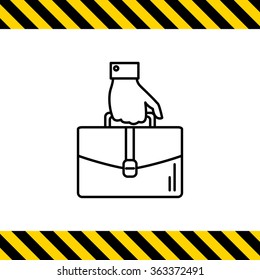 Hand carrying briefcase