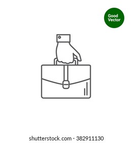 Hand carrying briefcase