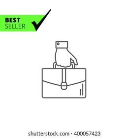 Hand carrying briefcase