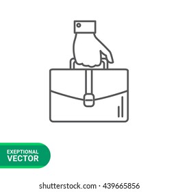 Hand carrying briefcase
