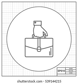 Hand carrying briefcase