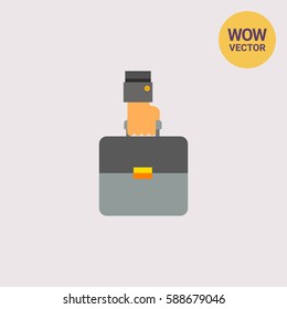 Hand Carrying Business Case Icon