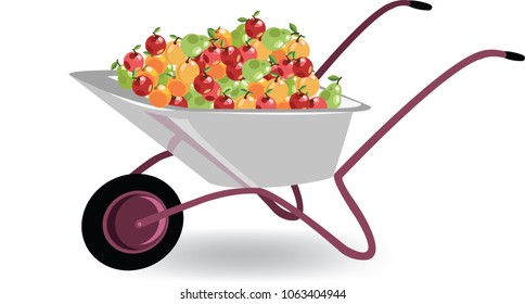 hand cart with fruit