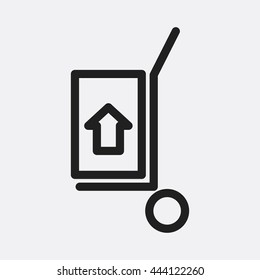 Hand cart icon illustration isolated vector sign symbol