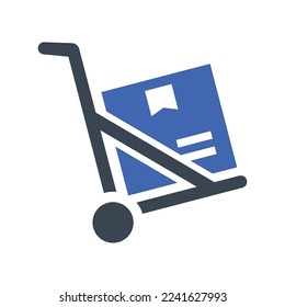 hand cart icon, Vector Graphics