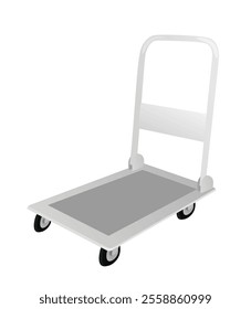 Hand cart for warehouse. vector