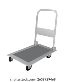 Hand cart for warehouse. vector	