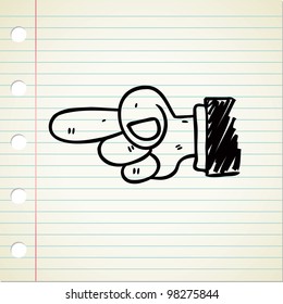 hand cartoon in doodle style