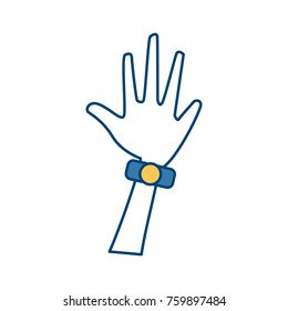 Hand cartoon isolated