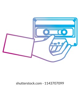 hand with cassette icon