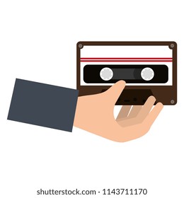 hand with cassette icon