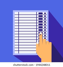 Hand casting vote in Electronic voting machine