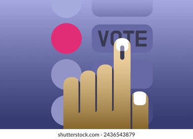 Hand casting vote in an Electronic voting machine