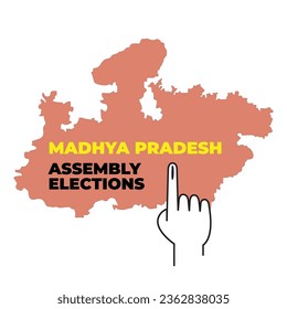 Voto de hand casting para Madhya Pradesh, estado de India