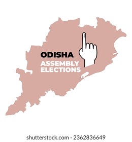Voto de hand casting para Odisha, estado de India