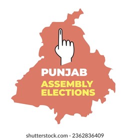 Voto de hand casting para Punjab, estado de India