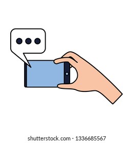 hand with cellphone