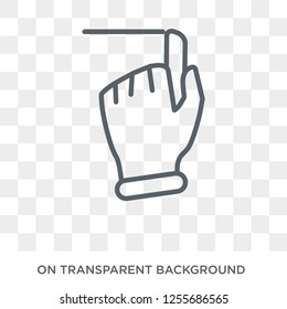 Hand and Chalk icon. Trendy flat vector Hand and Chalk icon on transparent background from Hands and guestures collection. High quality filled Hand and Chalk symbol use for web and mobile